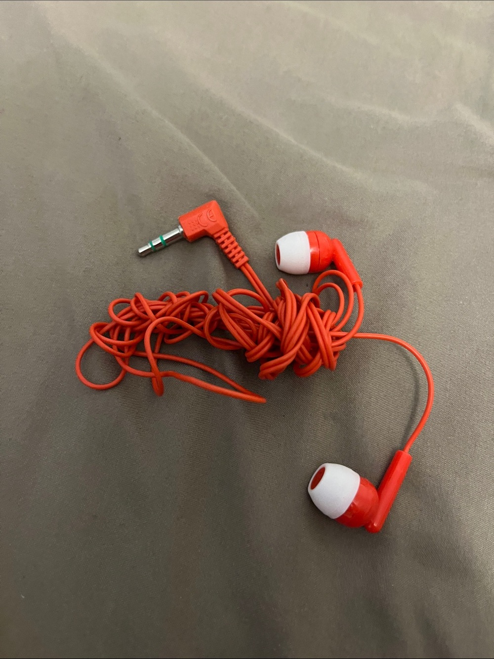 Red Wired In-Ear Headphones with Microphone